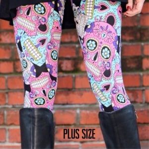 Pants & Jumpsuits - Plus Size Sugar Skull Leggings Pants & Jumpsuits - Plus Size Sugar Skull Leggings